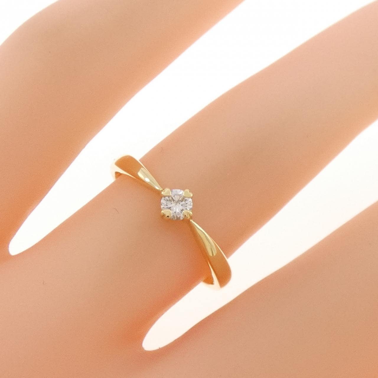 K18YG ダイヤモンド リング 0.1CT