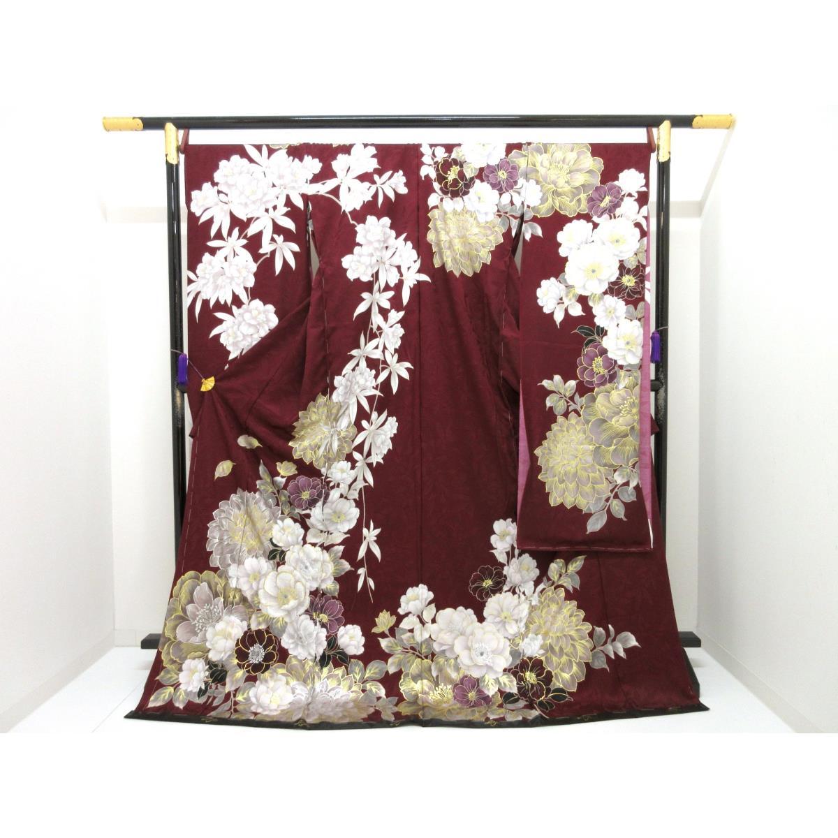 【未使用品】仮縫い　振袖　刺繍入り