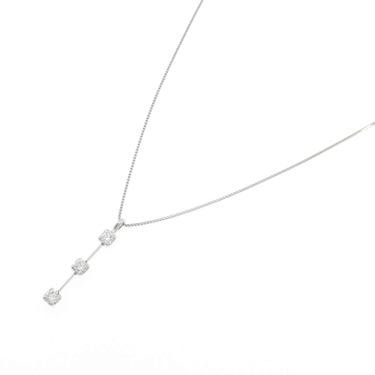 PT850 スリーストーン ダイヤモンド ネックレス 0.30CT