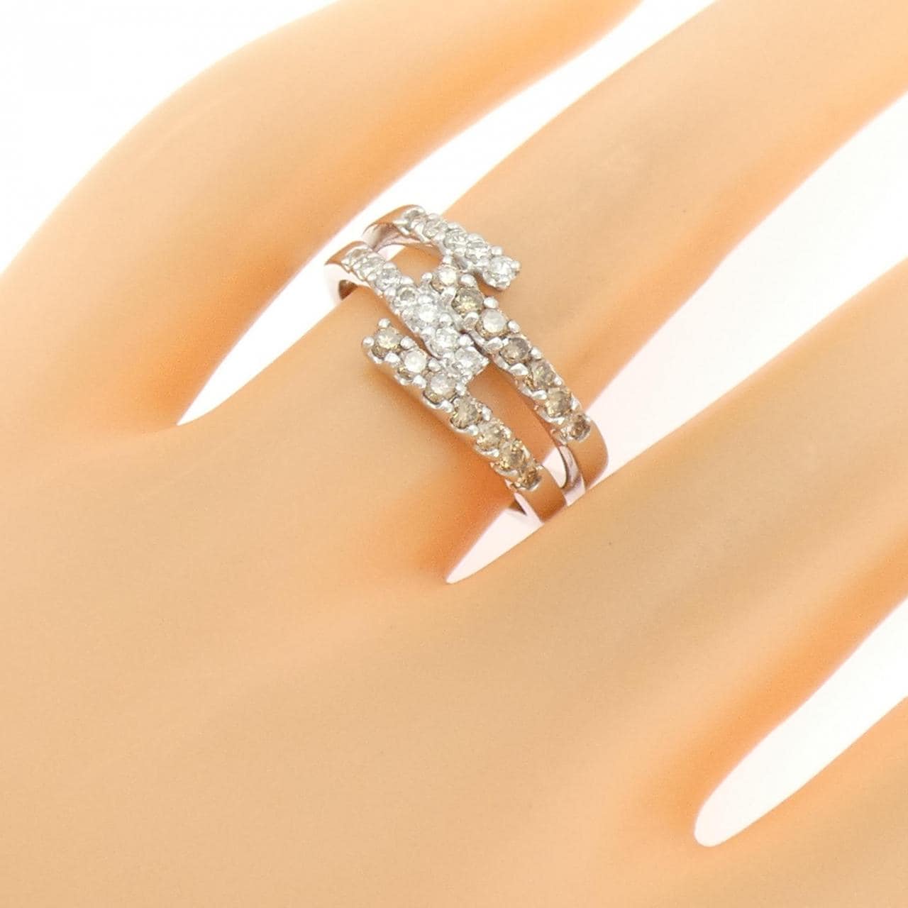 K18WG ダイヤモンド リング 0.50CT