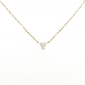 K18YG スリーストーン ダイヤモンド ネックレス 0.30CT