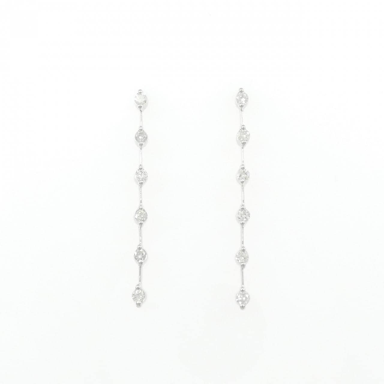 K18WG ダイヤモンド ピアス 0.30CT