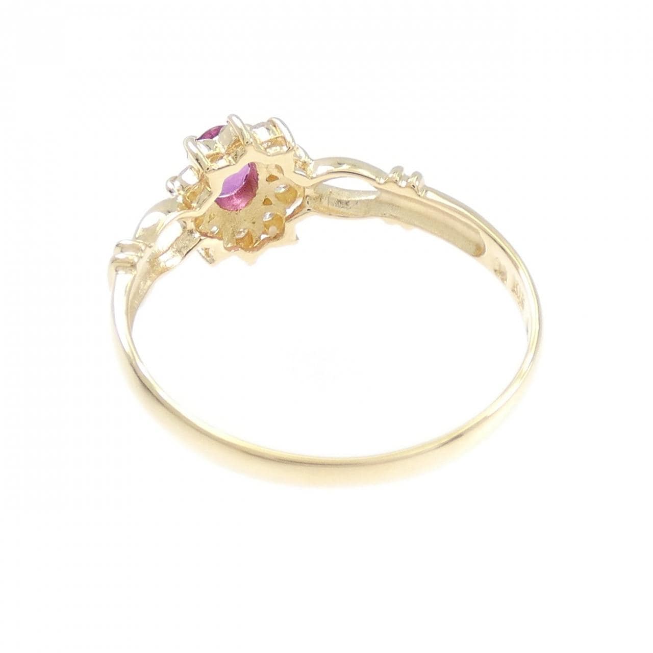 K18YG ルビー リング 0.23CT
