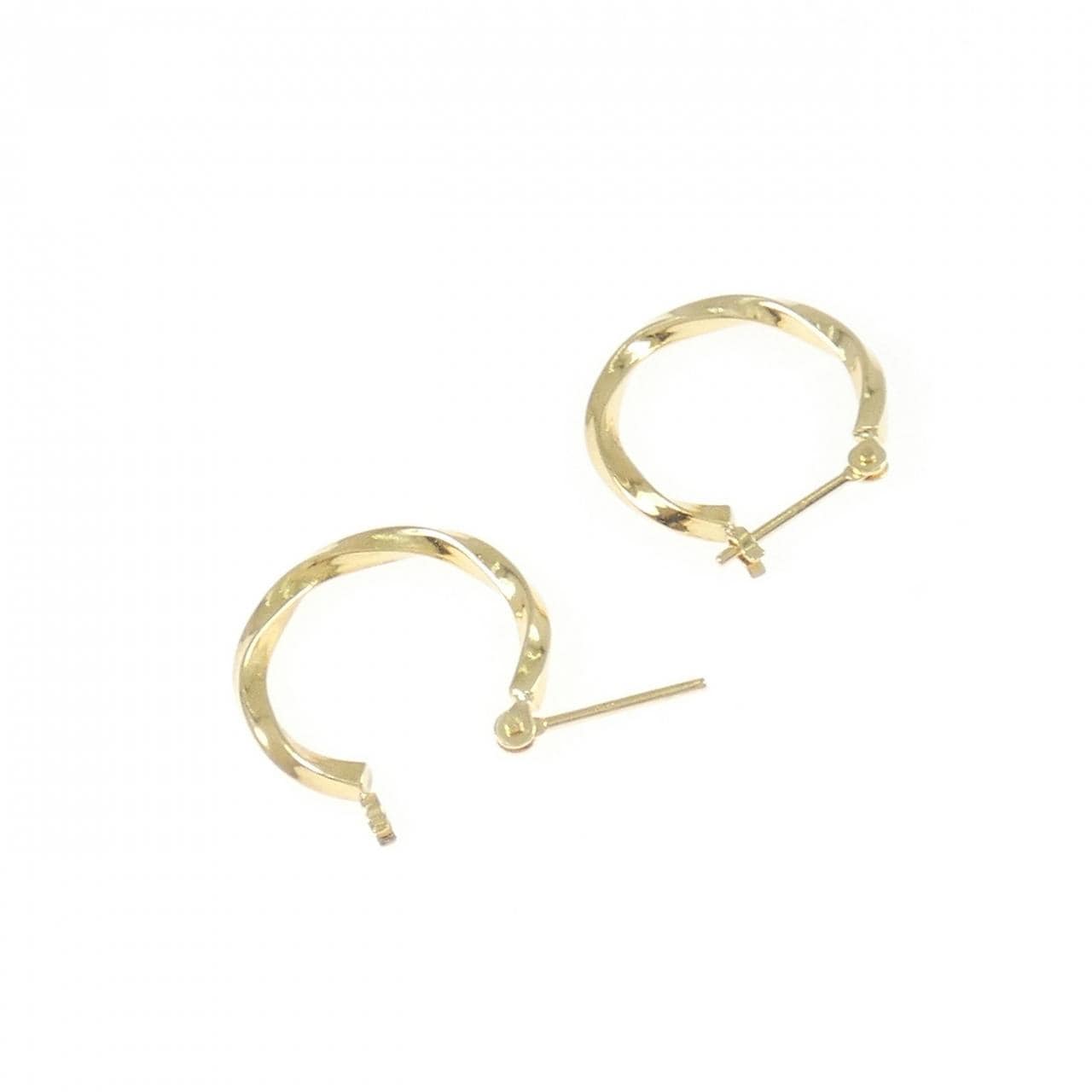 K18YG フープ ピアス