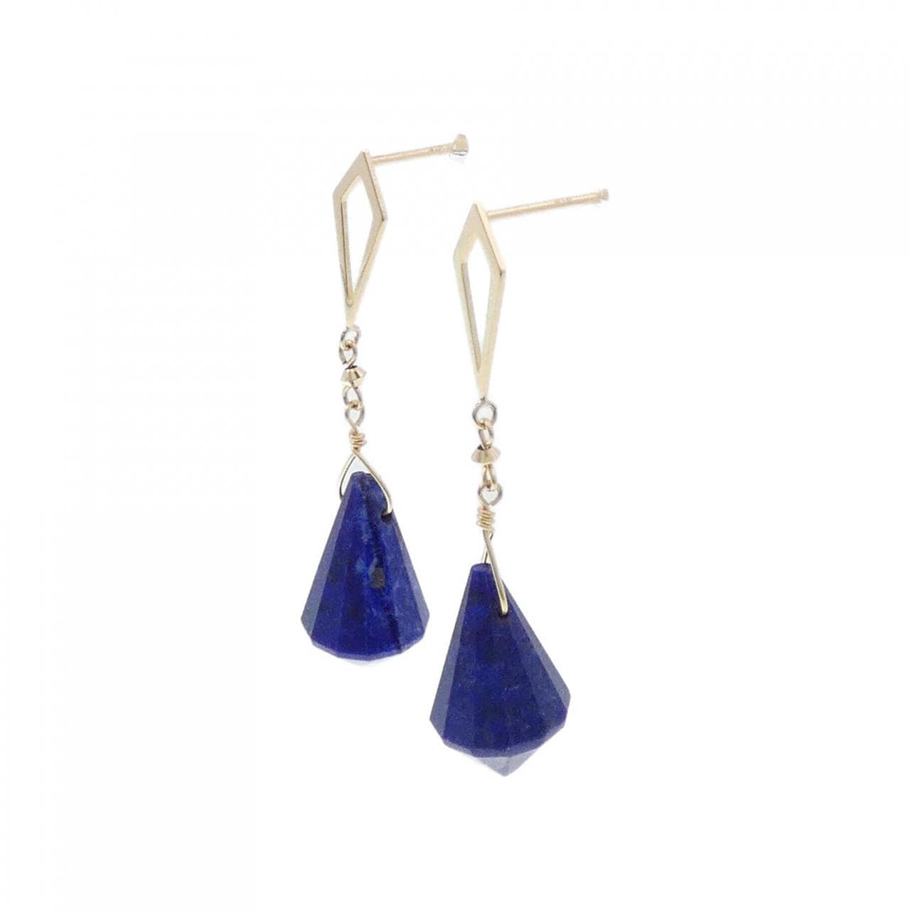 [BRAND NEW] K18YG lapis lazuli earrings