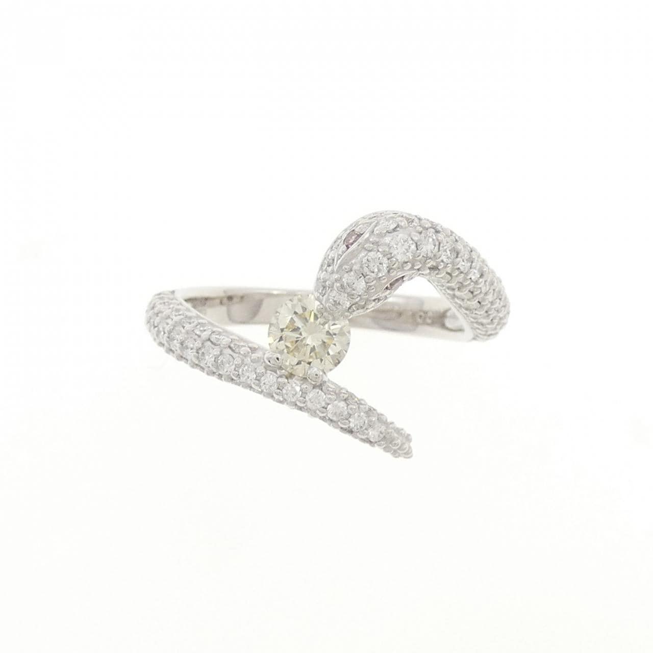 K18WG スネーク ダイヤモンド リング 1.00CT