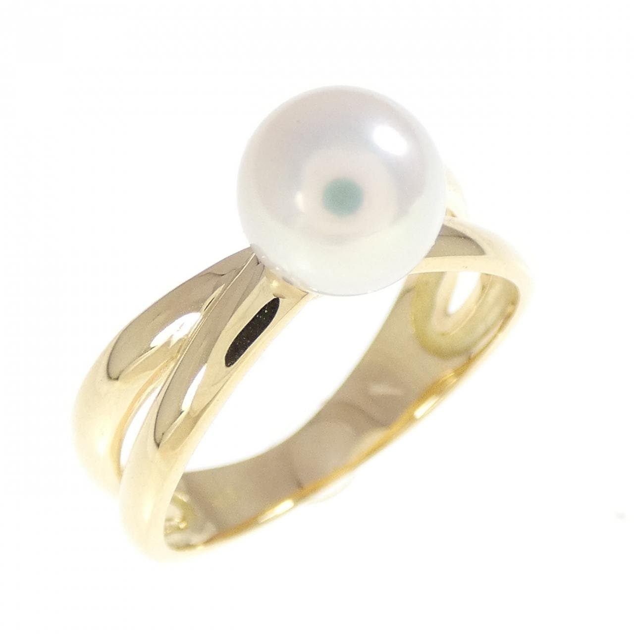 K18YG アコヤパール リング 6.7mm