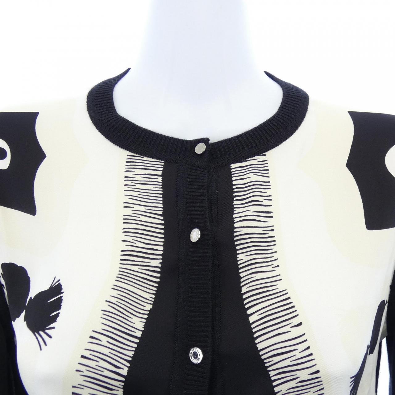 エルメス HERMES POSTE ET CAVALERIE *16-7759 ツイルレーヌ カーディガン