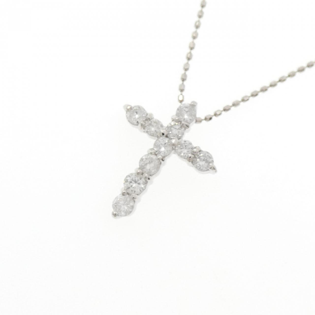 PT900/PT850 クロス ダイヤモンド ネックレス 0.50CT