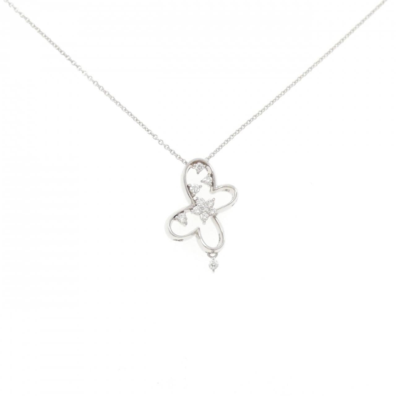 K18WG ダイヤモンド ネックレス 0.11CT