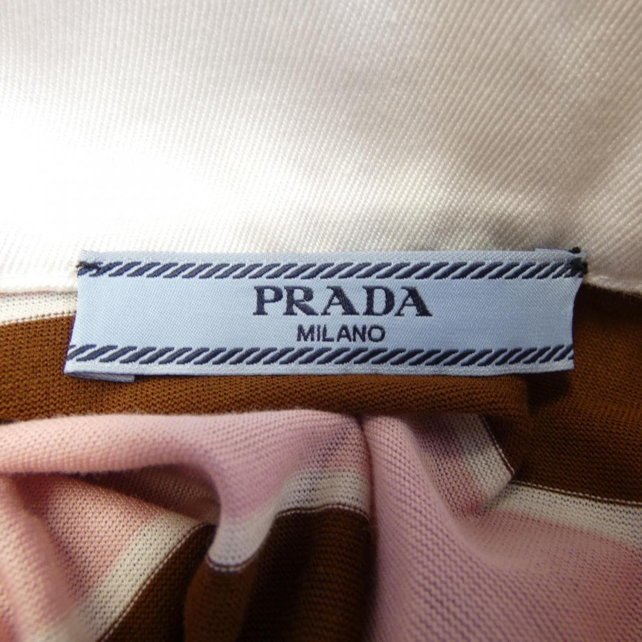 プラダ PRADA 長袖バヤデールプリントライルコットンTシャツ 39661 SOOO 189P ポロシャツ