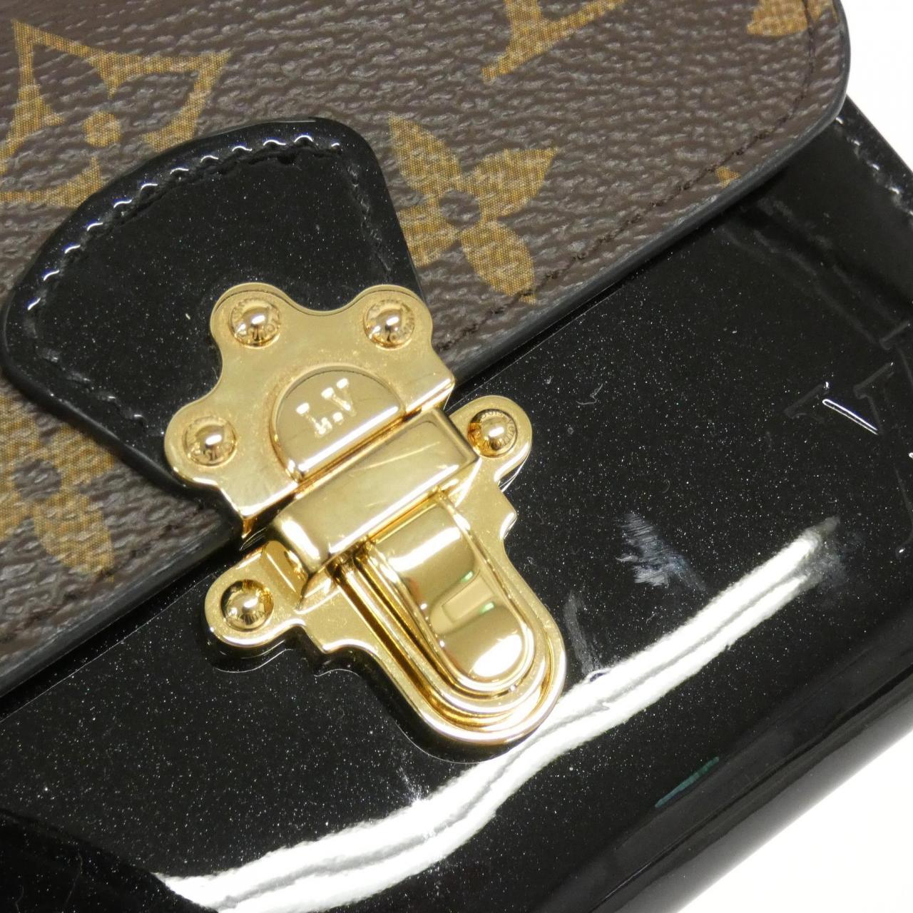 LOUIS VUITTON Monogram Vernis Miroir Portefeuille 櫻桃木短款皮夾 M61912