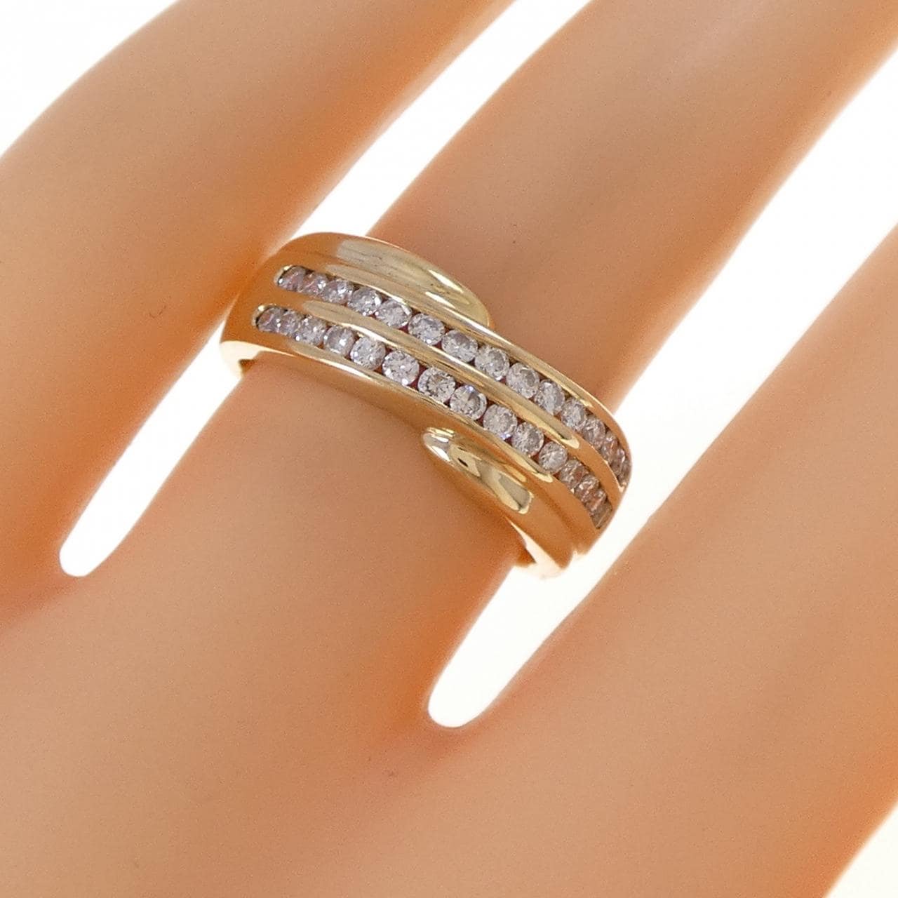 K18YG ダイヤモンド リング 0.48CT