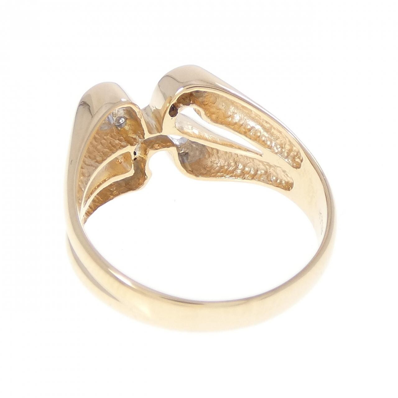 KT18YG/KT18WG イニシャルH ダイヤモンド リング