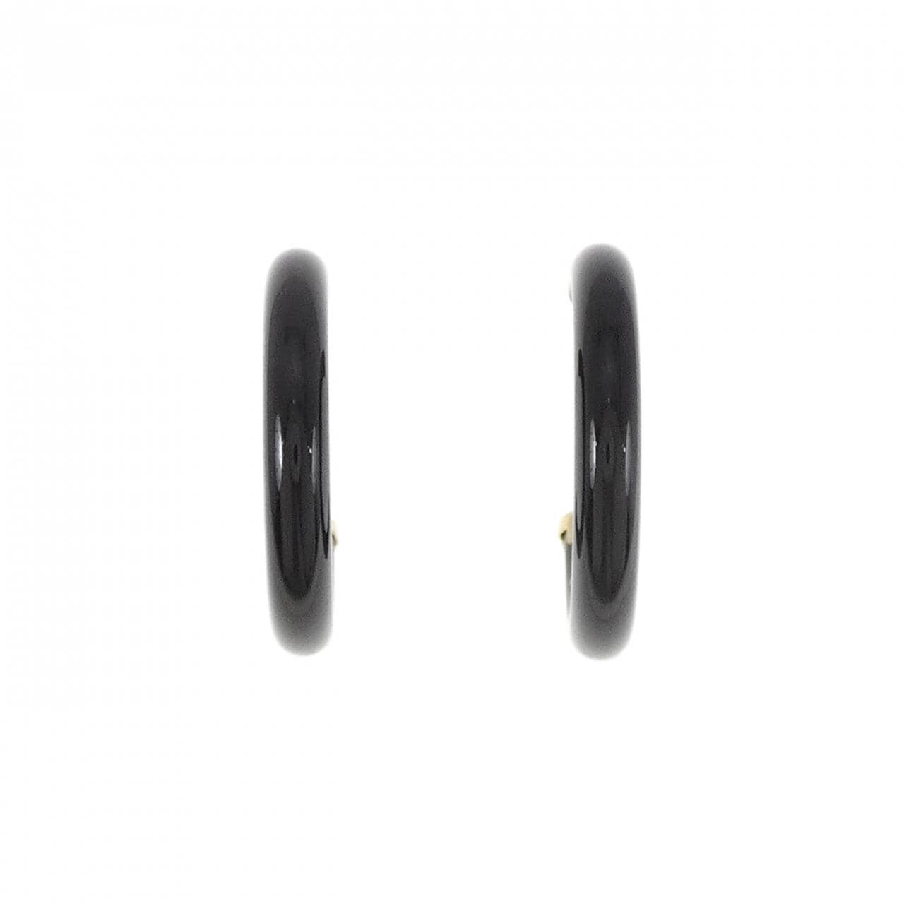 [BRAND NEW] K18YG onyx earrings