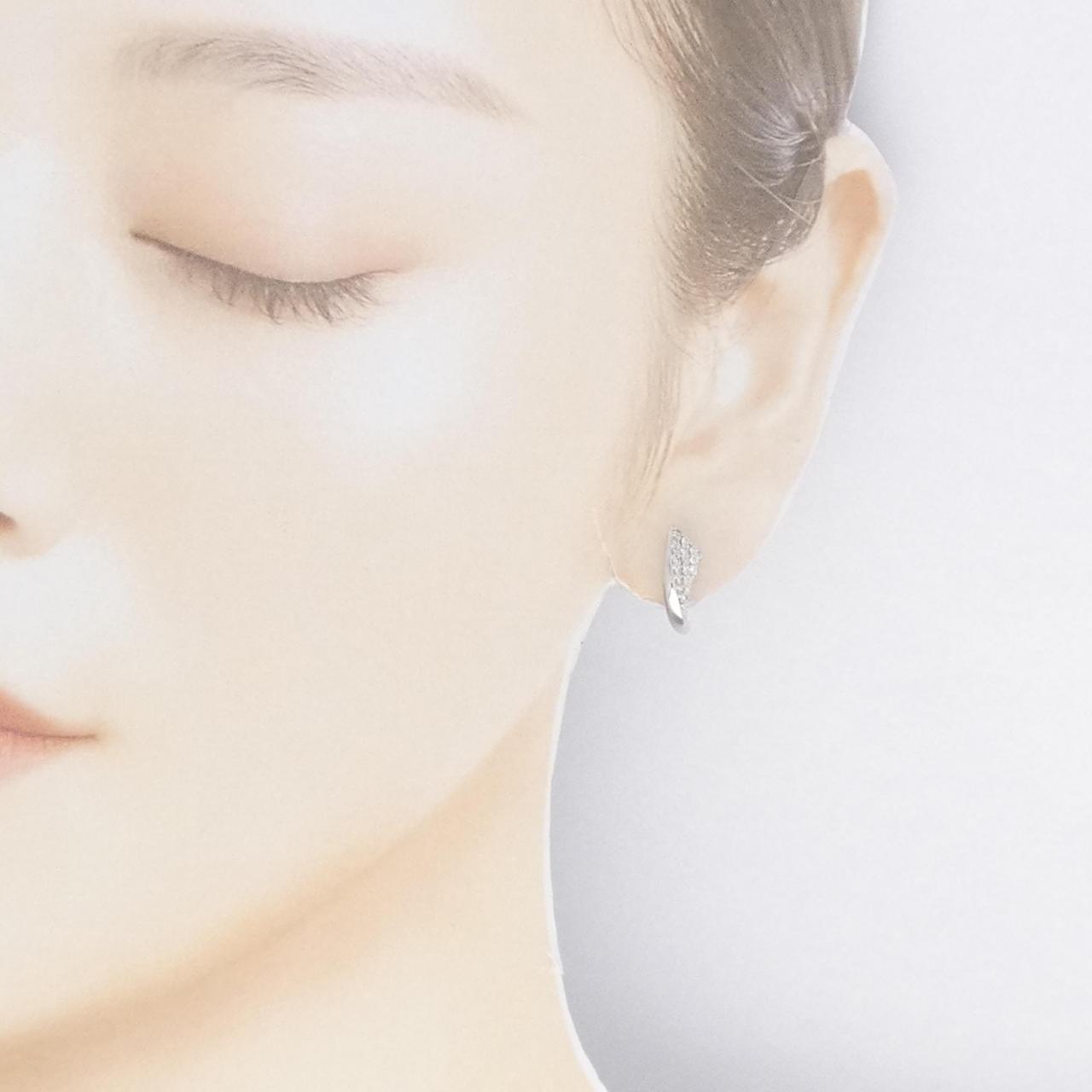 K18WG ダイヤモンド ピアス 0.30CT