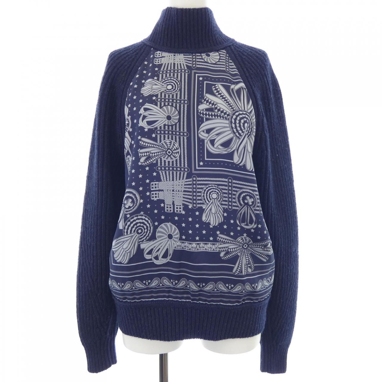 エルメス HERMES 馬のリボン飾り、ツイルレーヌ *07-7754 ニット