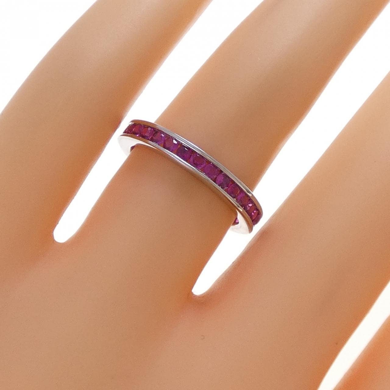 K18WG Full Eternity Ruby Ring 1.00CT