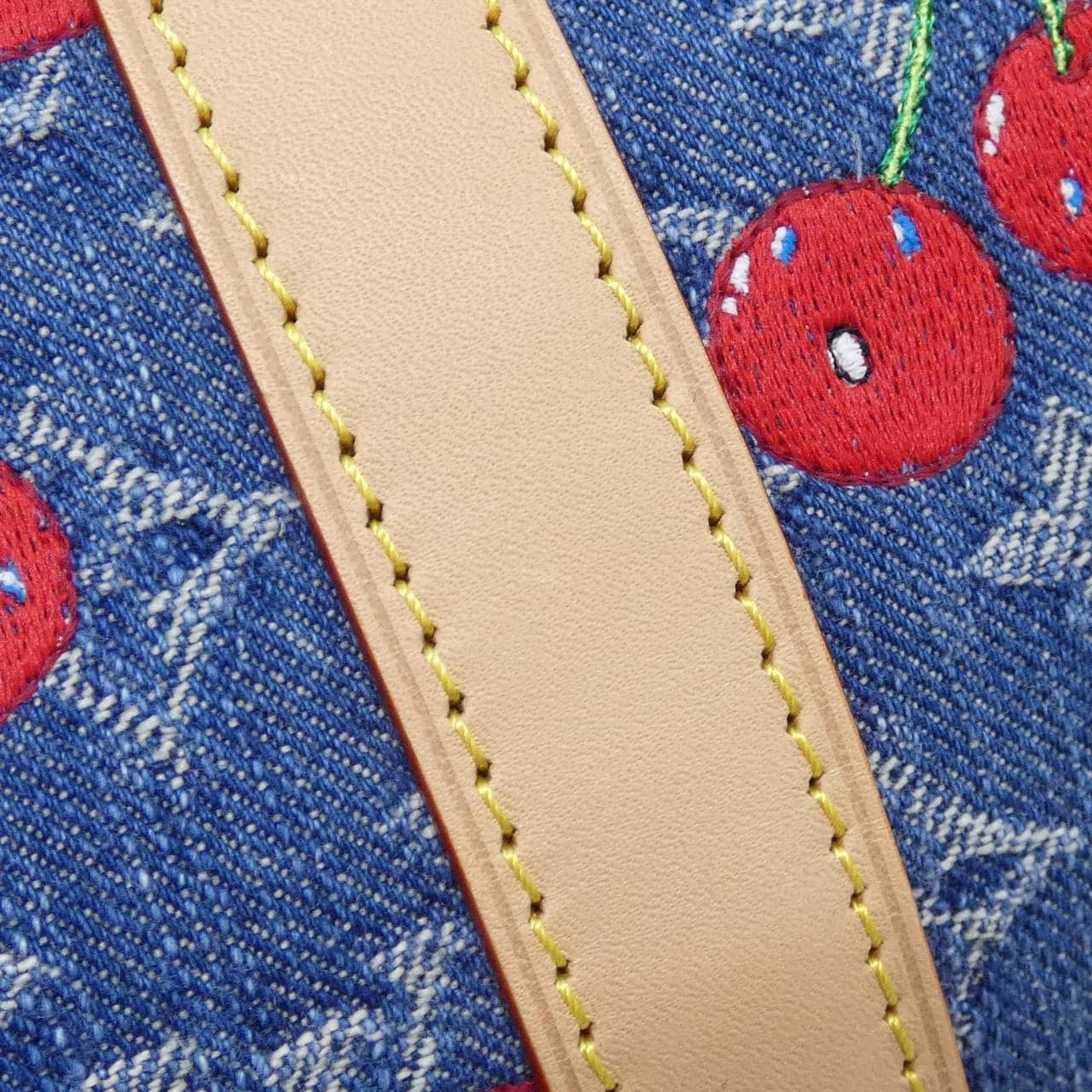 ルイヴィトン モノグラム チェリー デニム(LV x TM) キーポル バンドリエール 45cm M13875 ボストンバッグ