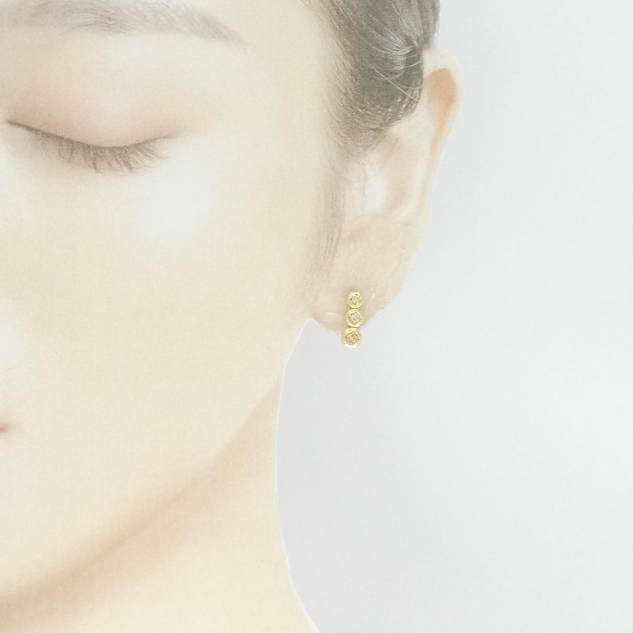 K18YG ダイヤモンド ピアス 0.2CT