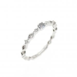 4゜C アクアマリン ピンキーリング