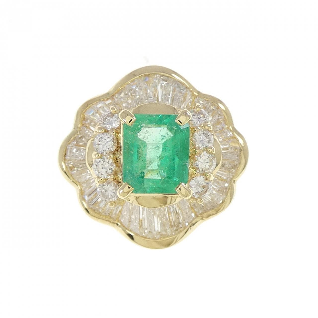 K18YG エメラルド リング 0.96CT