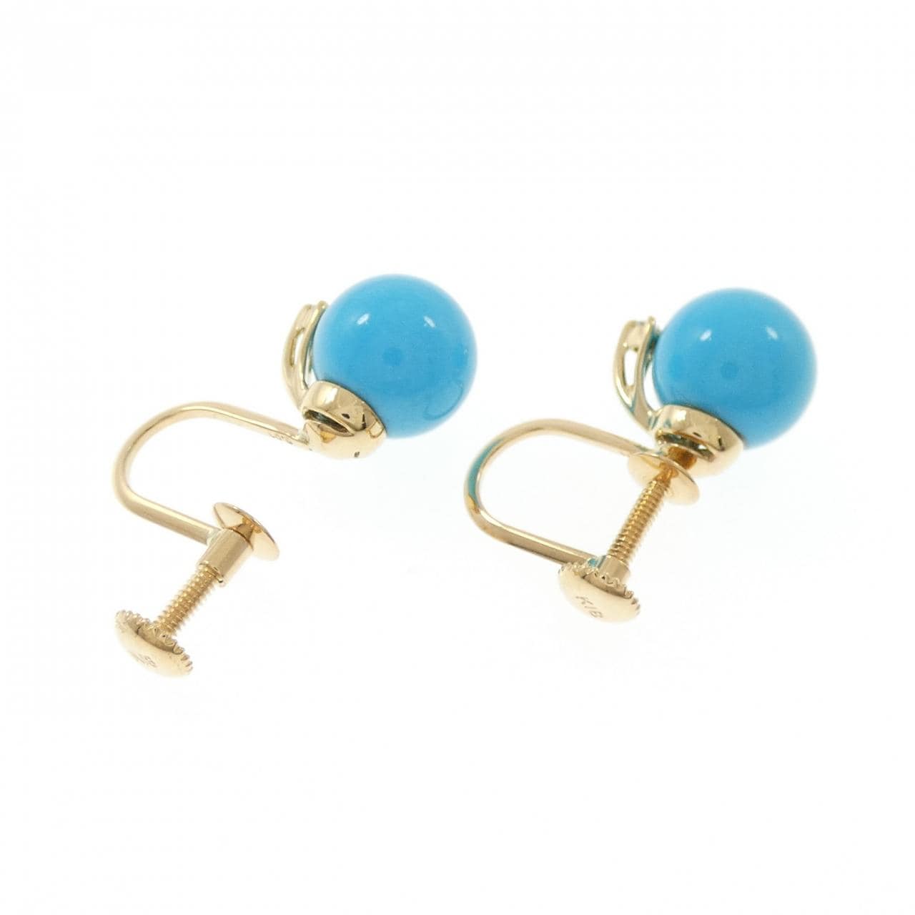 K18YG turquoise earrings