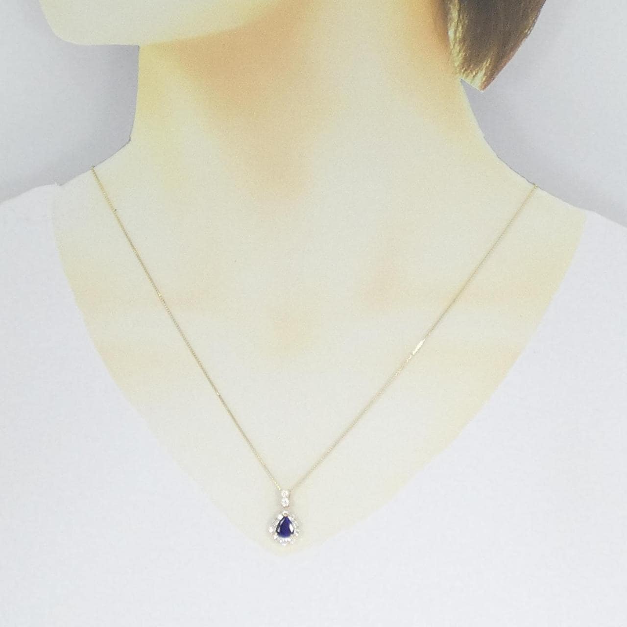 K18YG サファイヤ ネックレス 0.74CT
