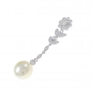 K18WG フラワー 白蝶パール ペンダント 10.5mm