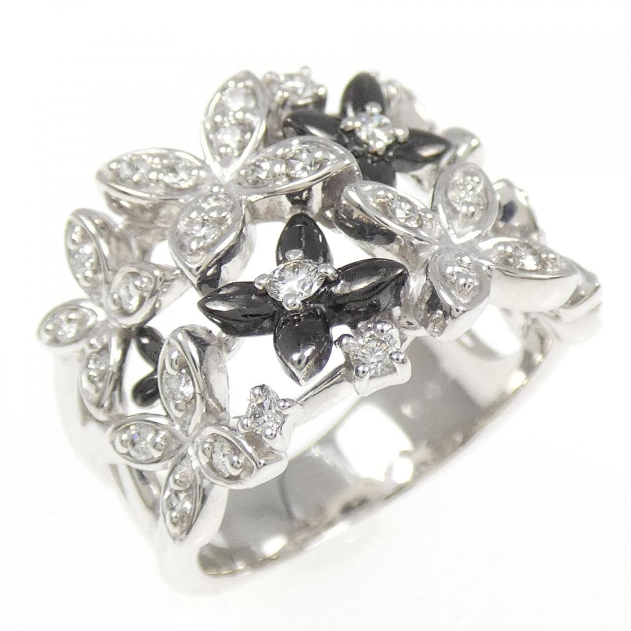 タサキ フラワー ダイヤモンド リング 0.40CT