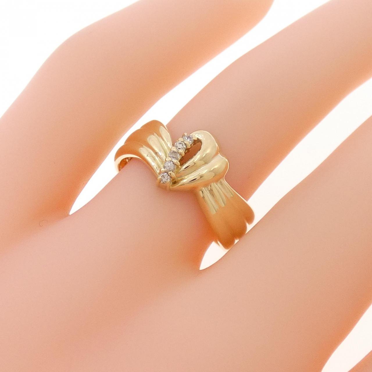 K18YG ダイヤモンド リング 0.05CT