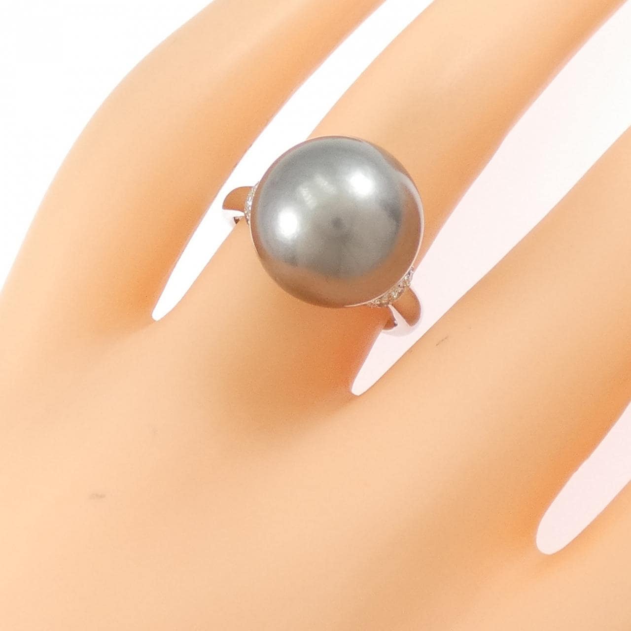 PT900 黒蝶パール リング 13.3mm