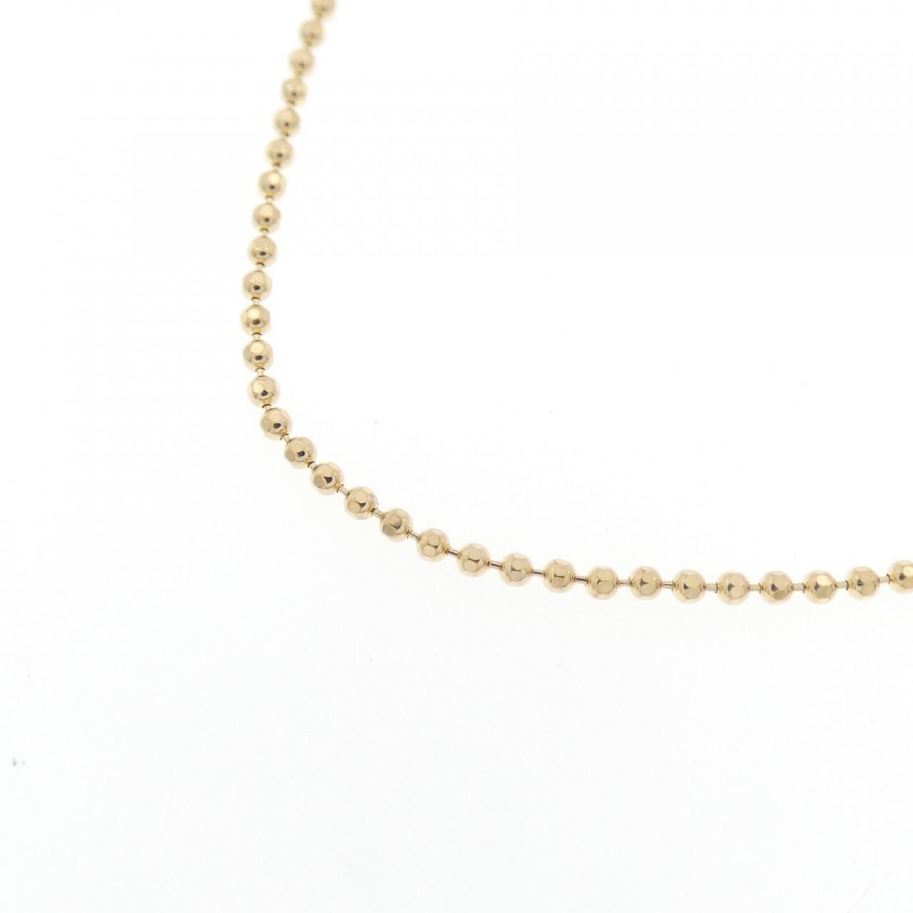 K18YG ボール チェーンネックレス