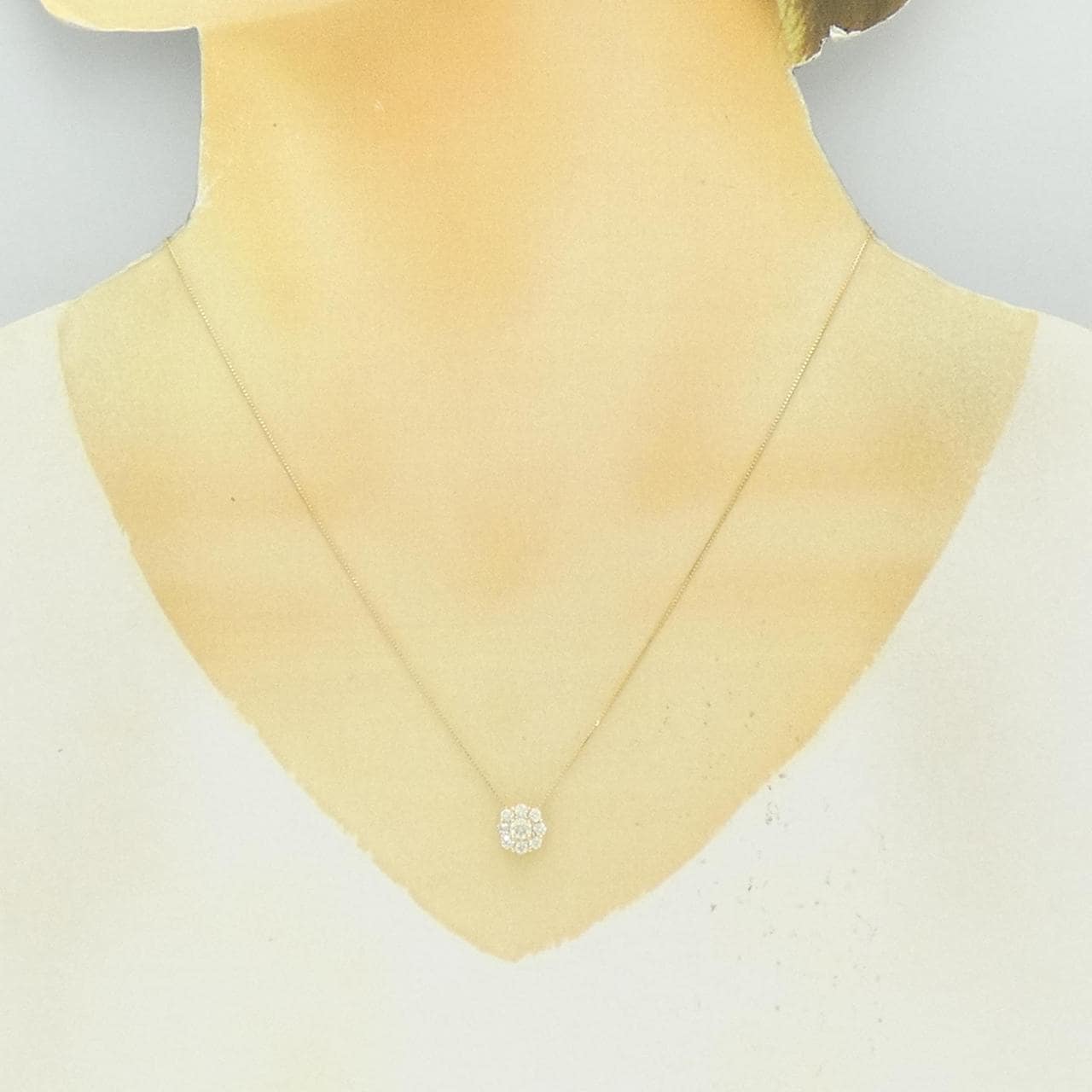 K18YG ダイヤモンド ネックレス 0.174CT