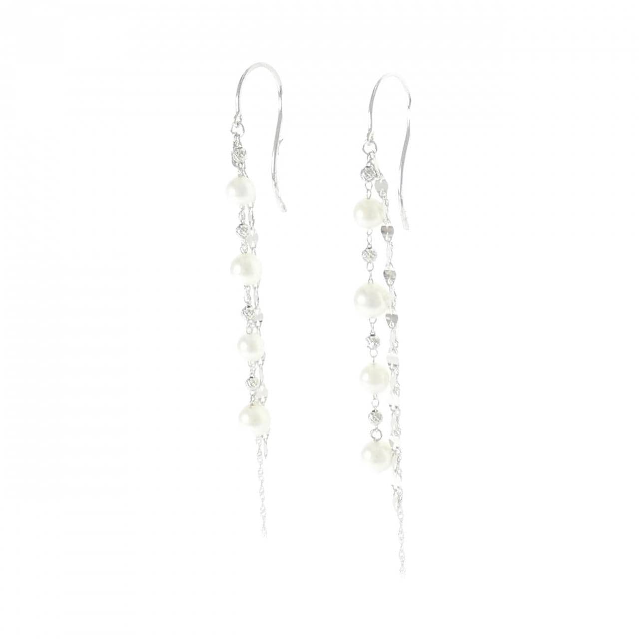 K18WG アコヤパール ピアス