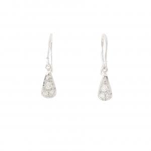 K18WG ダイヤモンド ピアス 0.14CT