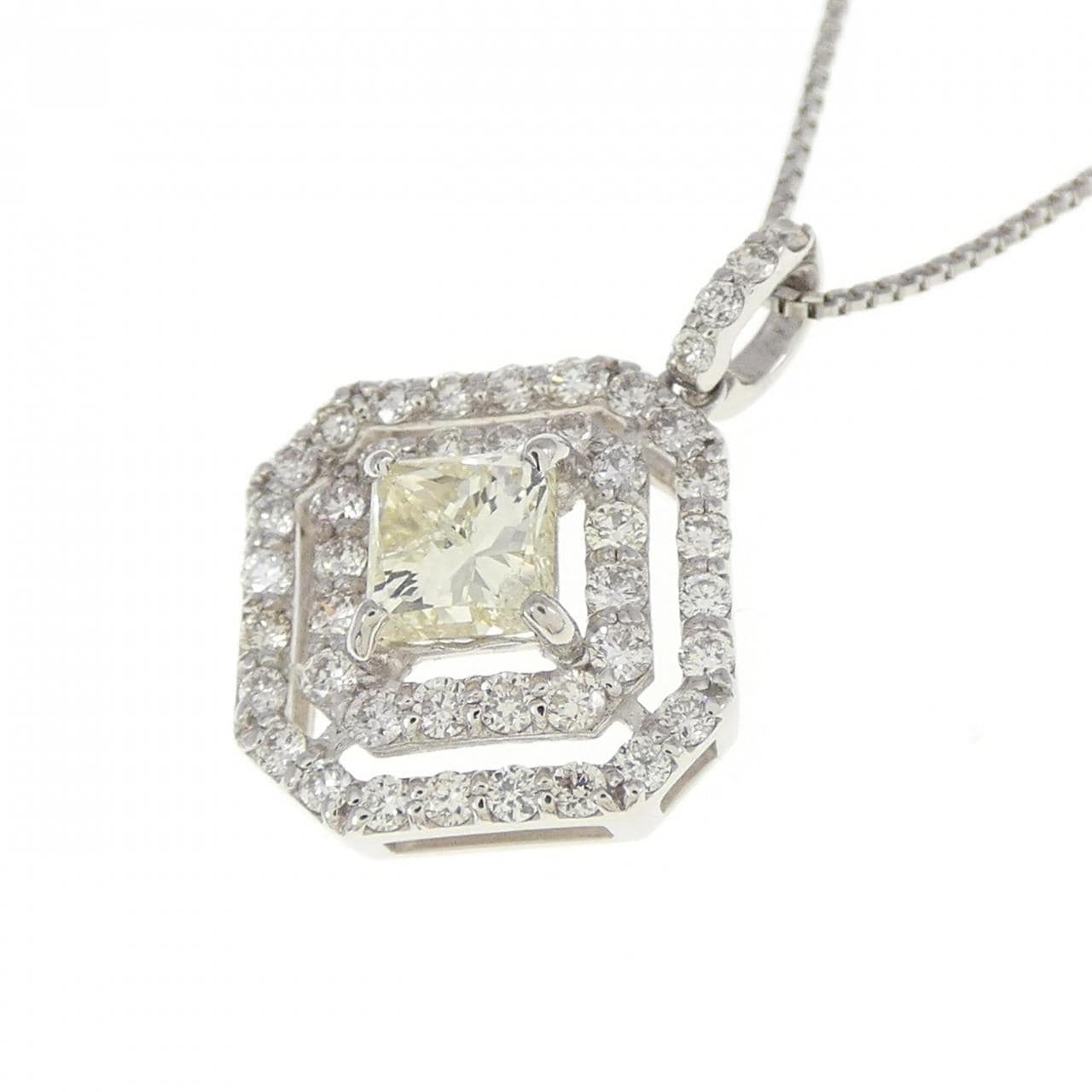 【新品】PT ダイヤモンド ネックレス 0.39CT