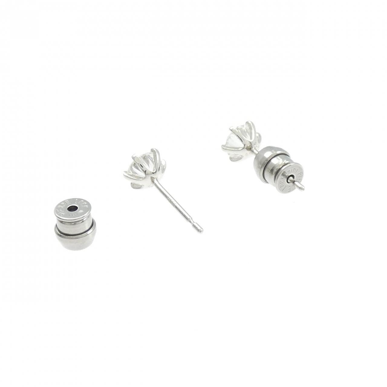 【リメイク】PT900/ST ダイヤモンド ピアス 0.418CT 0.422CT E SI1-2 VG