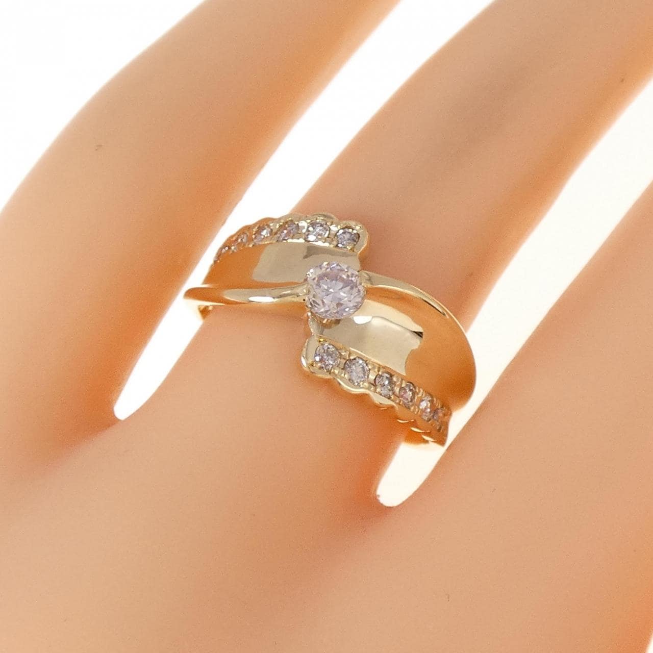 K18YG ダイヤモンド リング 0.50CT