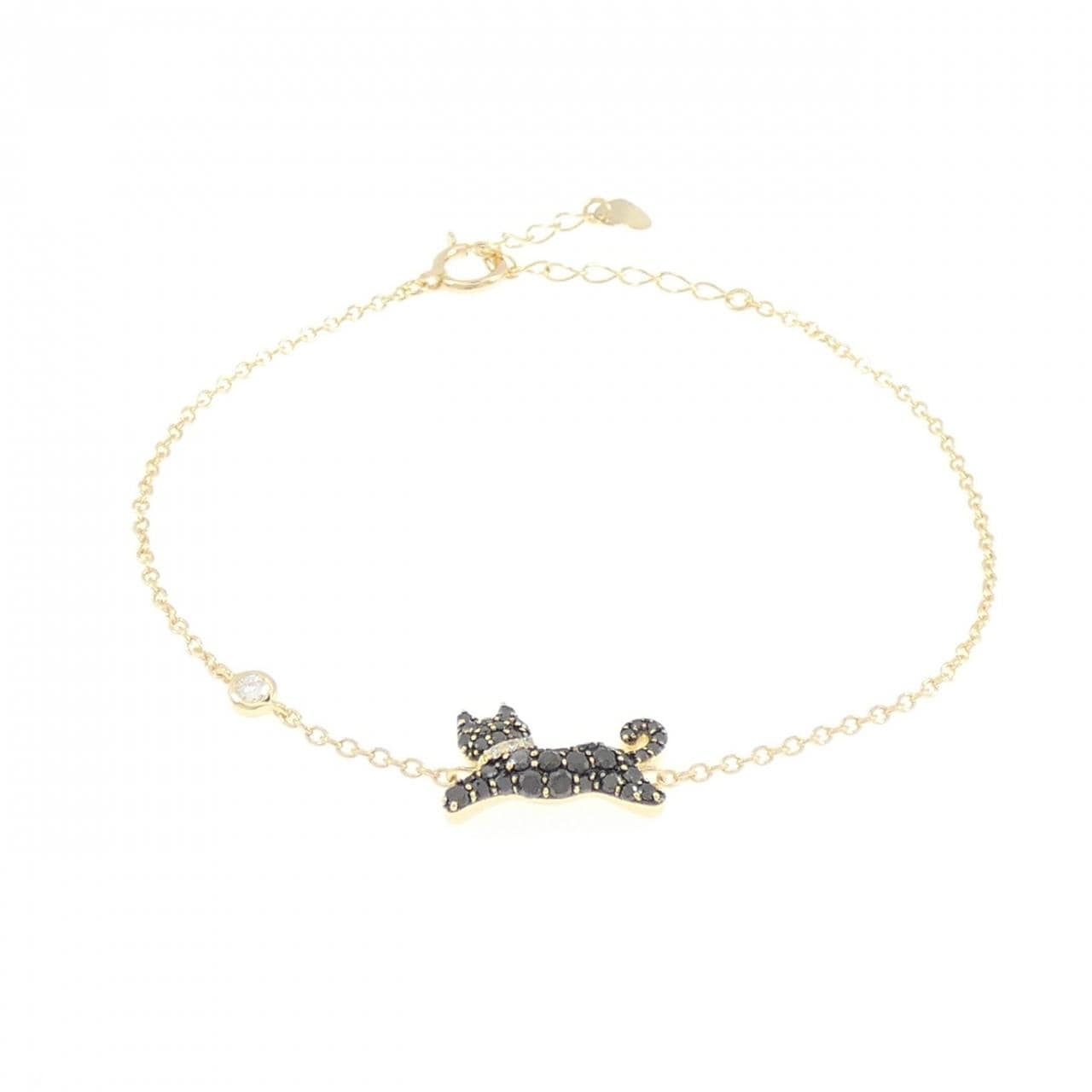 K18YG キャット ダイヤモンド ブレスレット 0.30CT