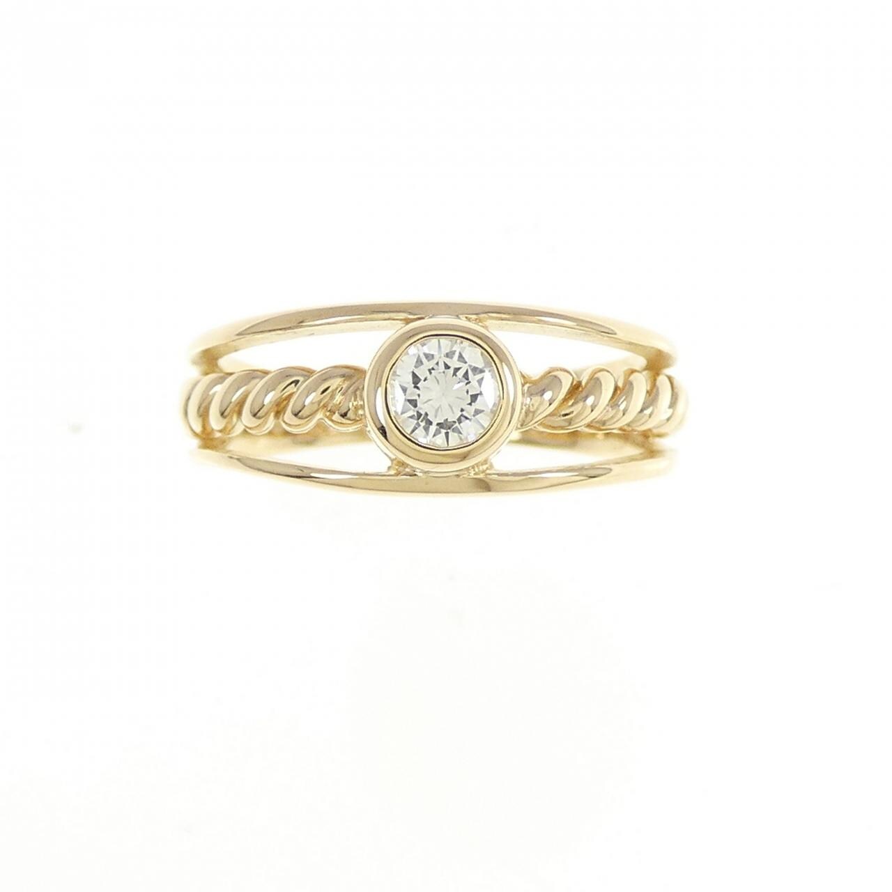 K18YG ダイヤモンド ピンキーリング 0.15CT