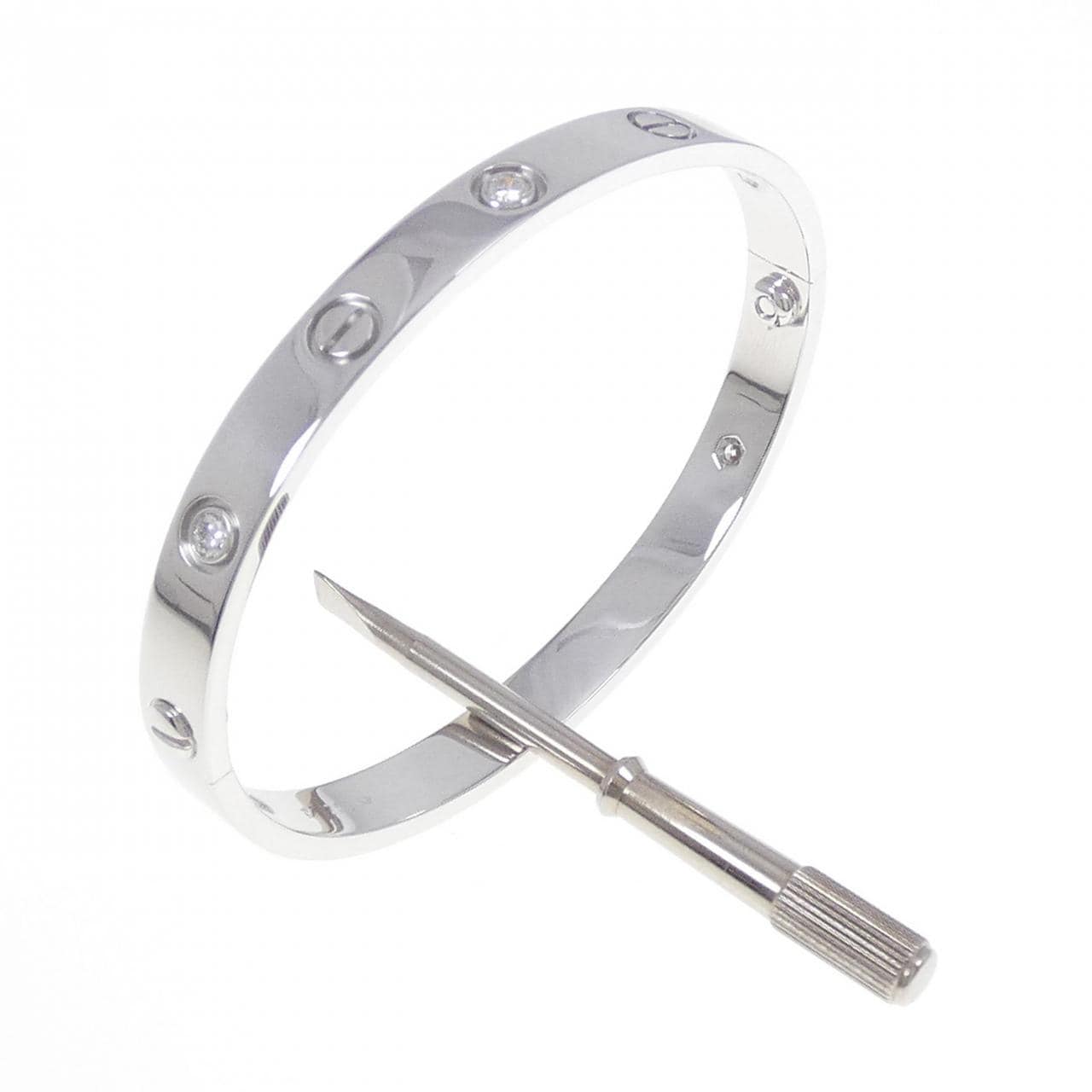 カルティエ ラブブレスレット ハーフダイヤ 6P バングル