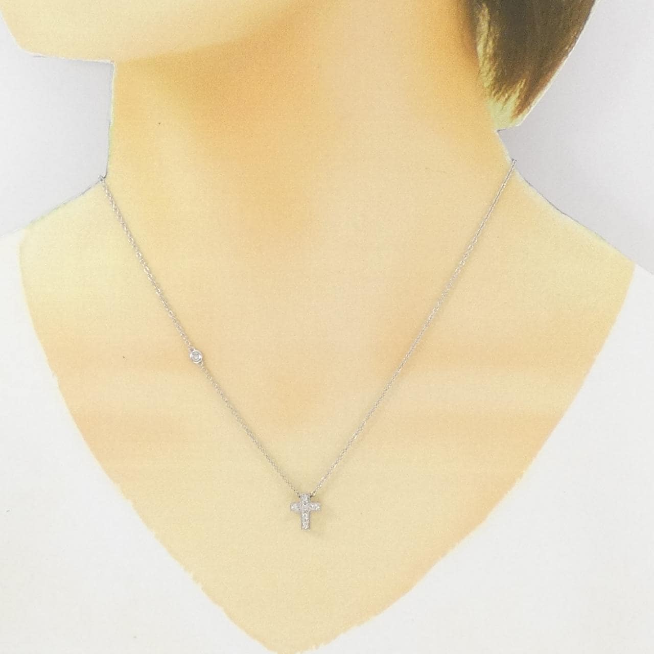 STAR JEWELRY十字架鑽石項鍊 0.07 克拉