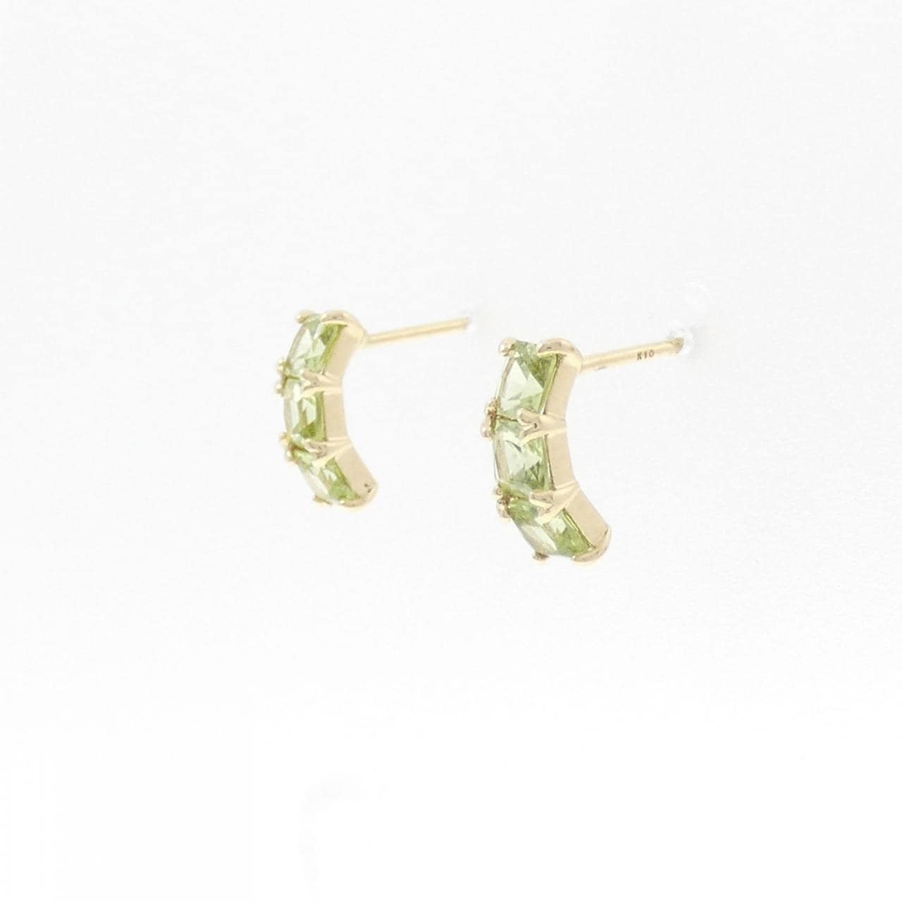 K10YG ペリドット ピアス