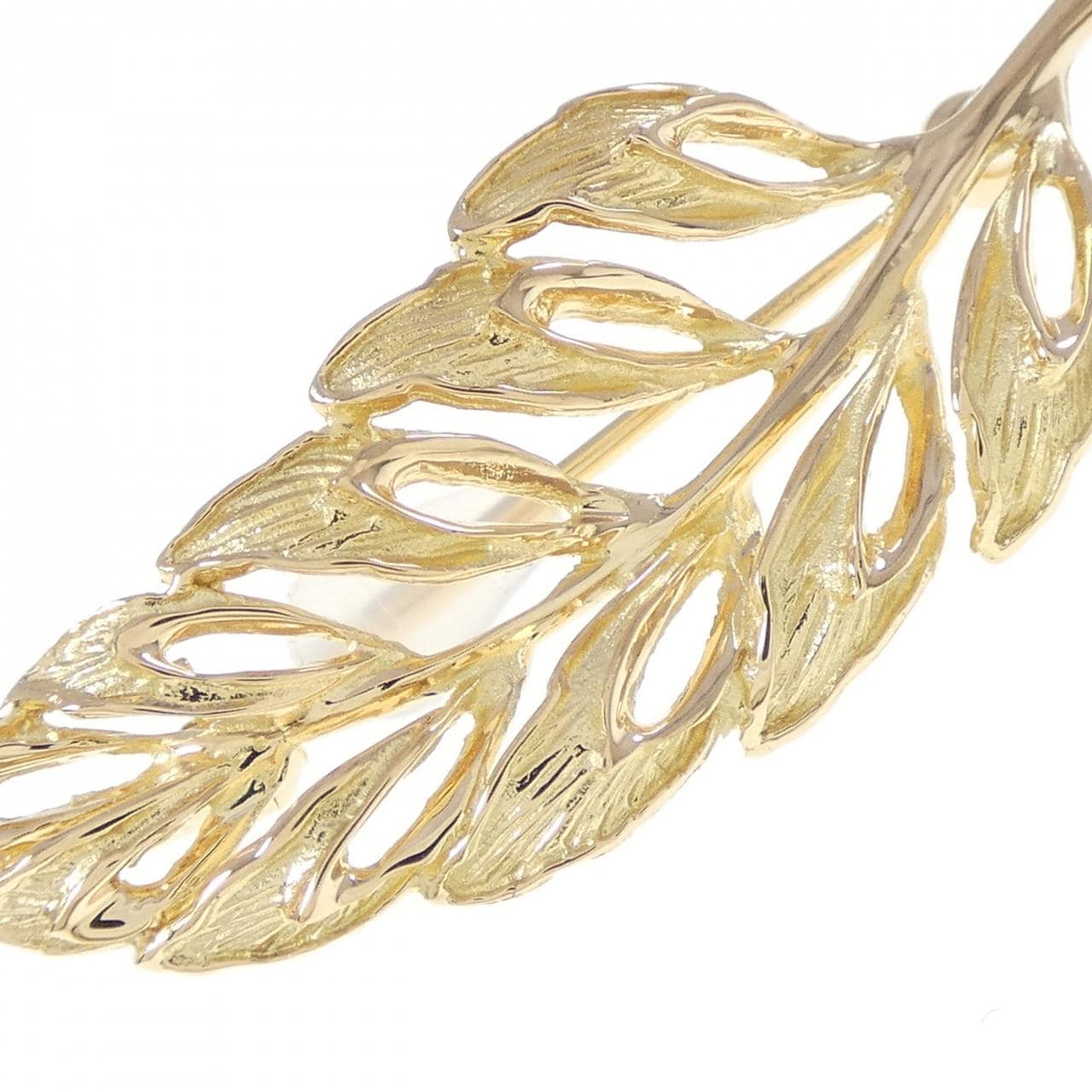 K18YG リーフ ブローチ