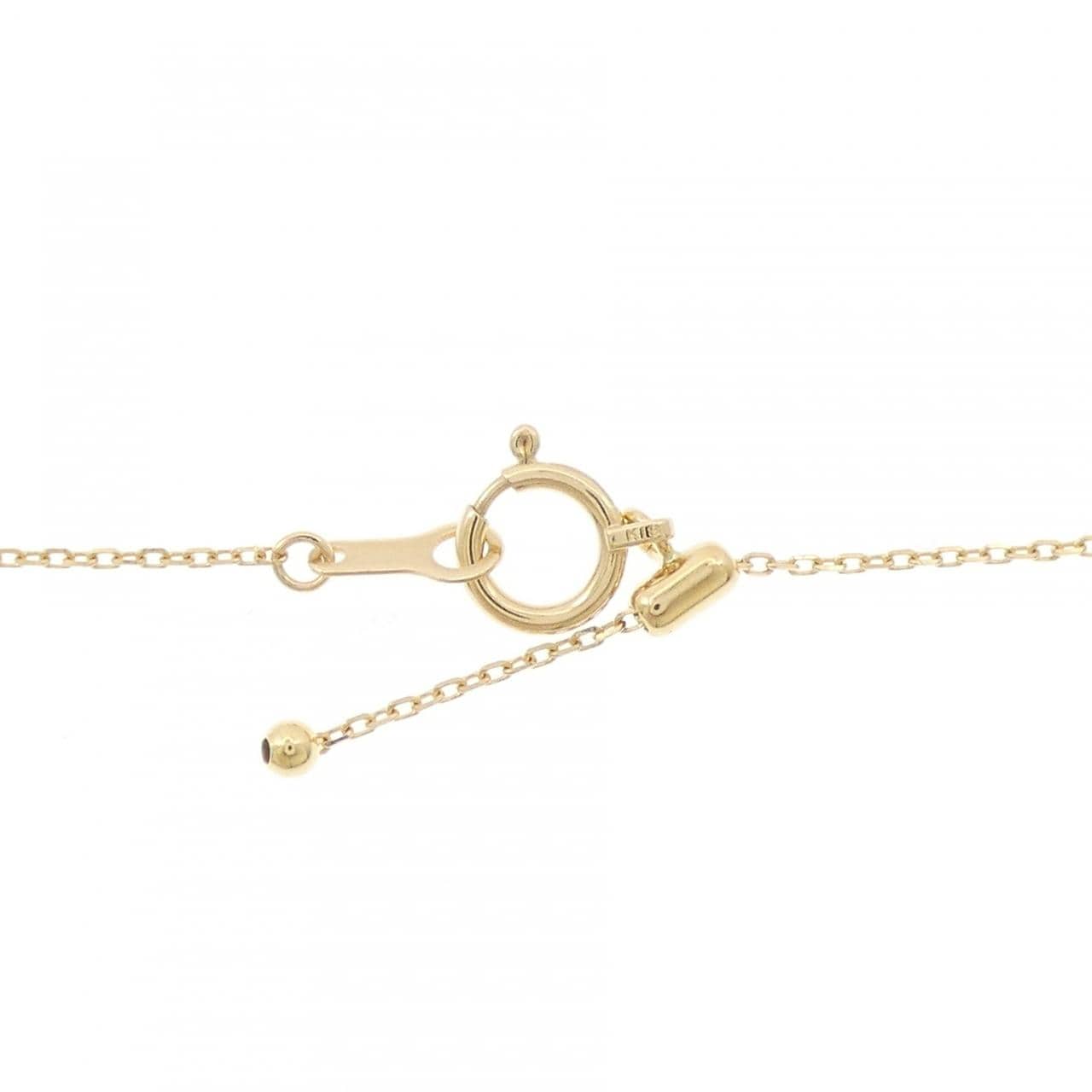 K18YG クロス×ハート ダイヤモンド ネックレス 0.05CT
