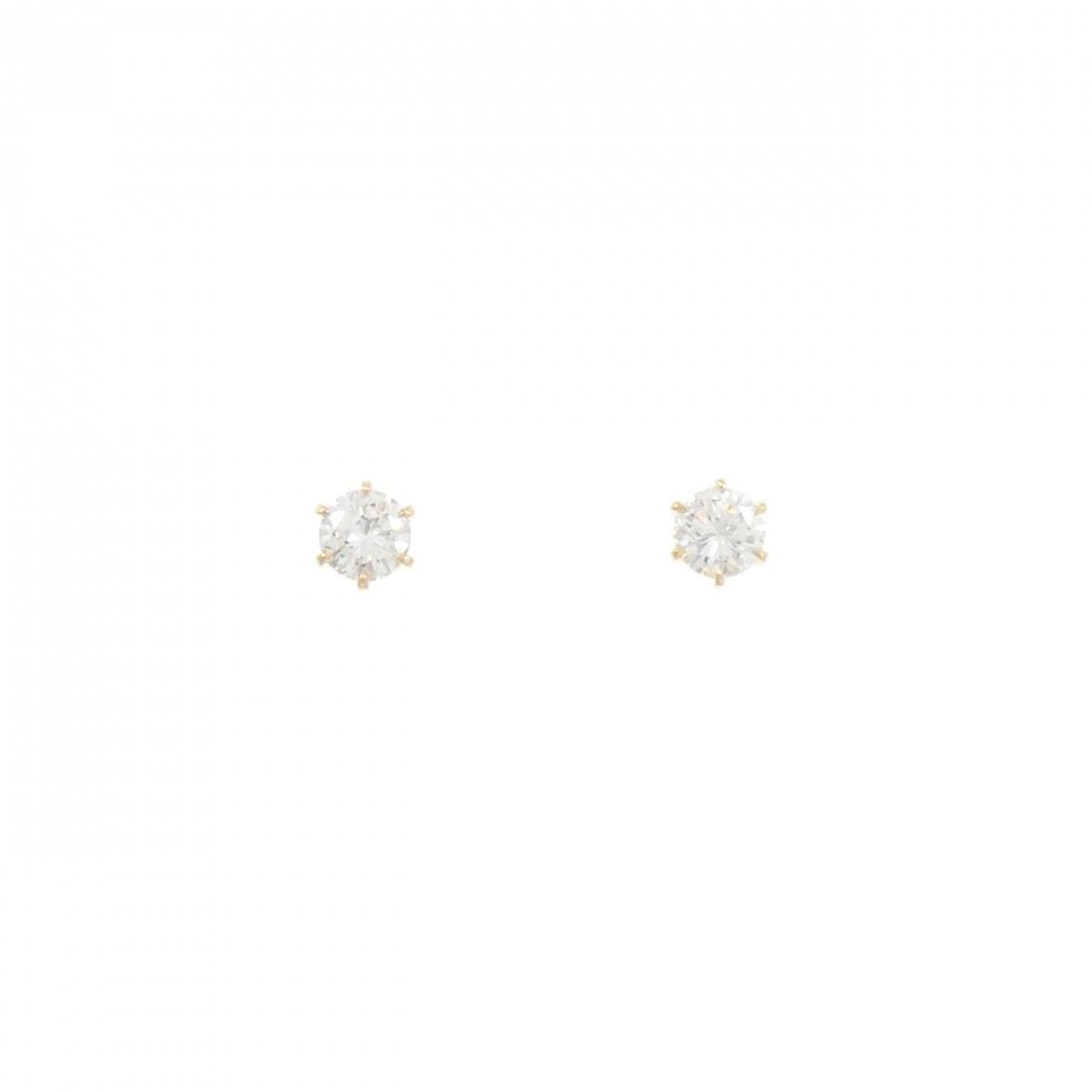【リメイク】K18YG/ST ダイヤモンド ピアス 0.207CT 0.210CT E-F VS1-2 Good