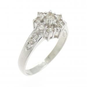 PT900 フラワー ダイヤモンド リング 0.50CT