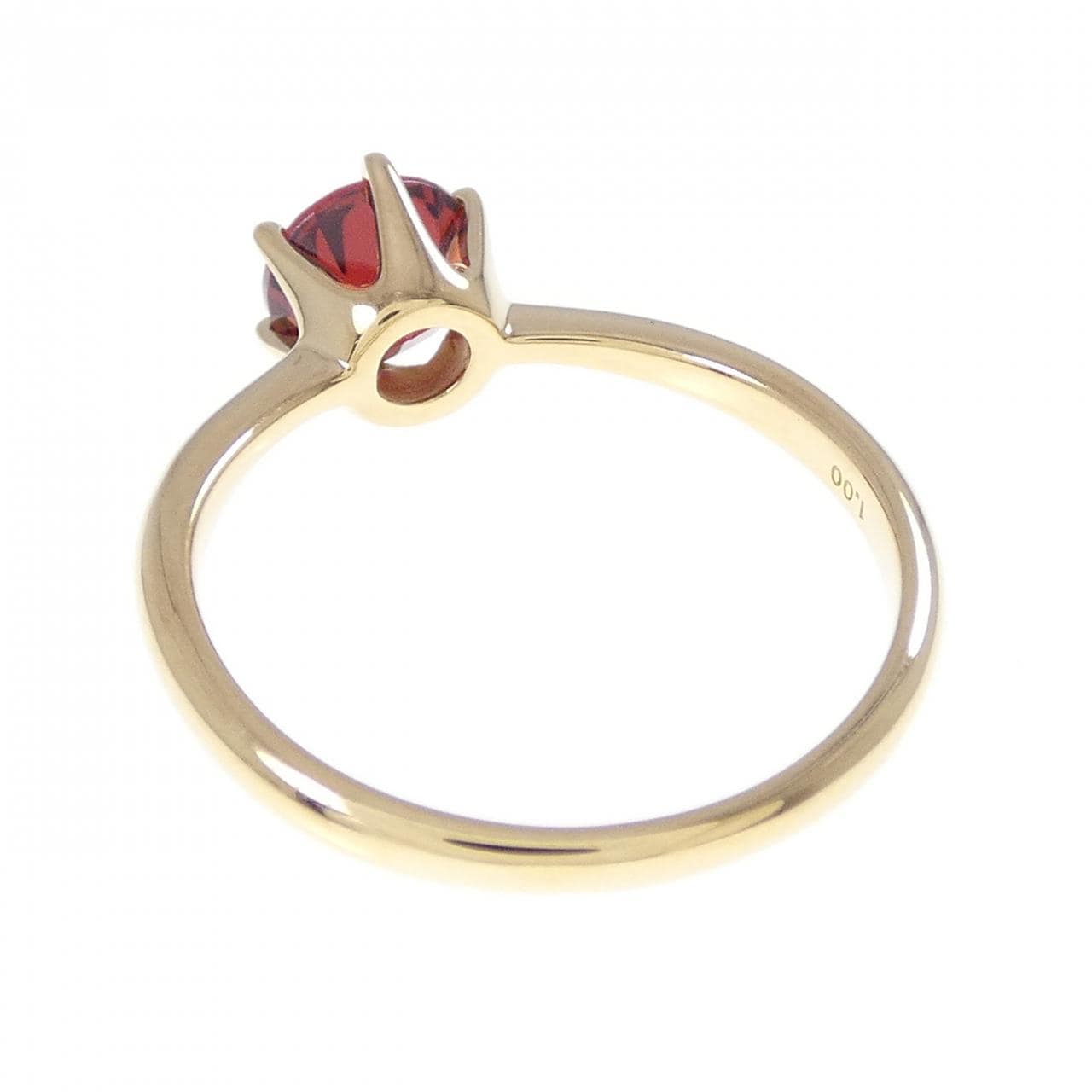 K18YG ガーネット リング 1.00CT
