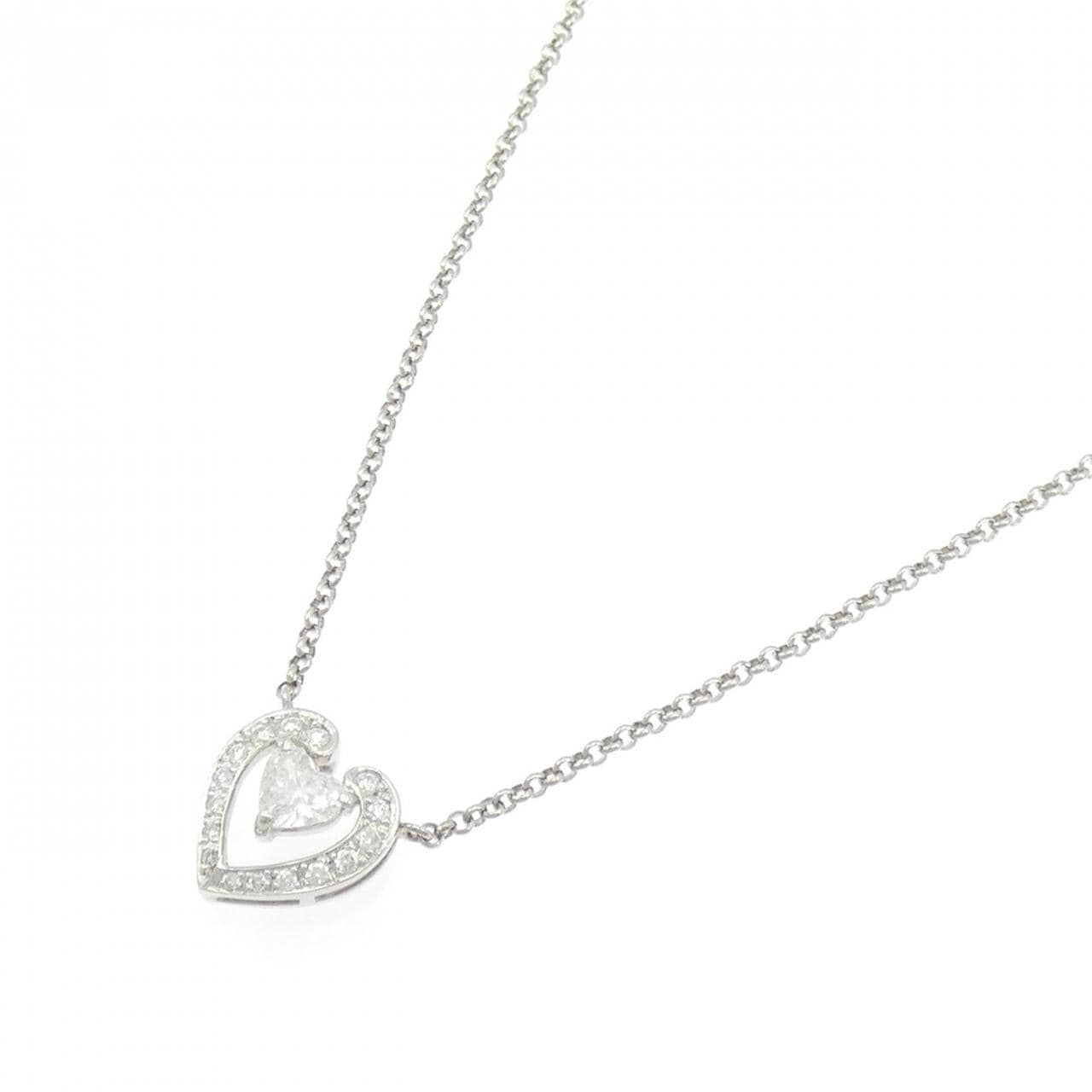 PT900/PT850 ダイヤモンド ネックレス 0.350CT F SI2 ハートシェイプ